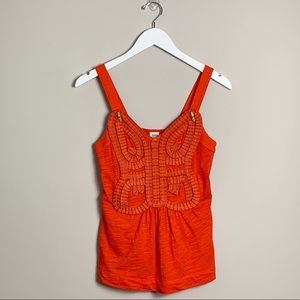 C. Keer Textured Tank Orange